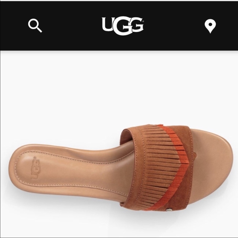 UGG  BINX fringe thong sandals NEW